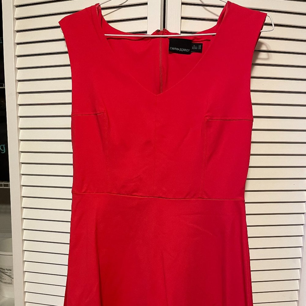 Cynthia Rowley Fit and Flare Dress - Large / Orange